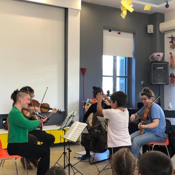 One ensemble in Germany and another one in Greece in residency!